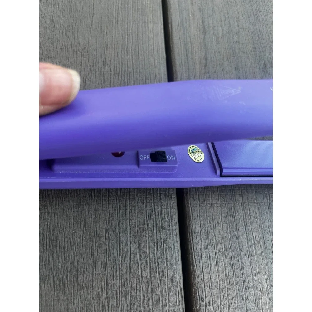 HerStyler Purple Tourmaline Flat Iron 1 Inch Hair Straightener 450F Dual Voltage